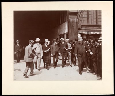 Richard Croker with crowd, 1899 by Byron Company